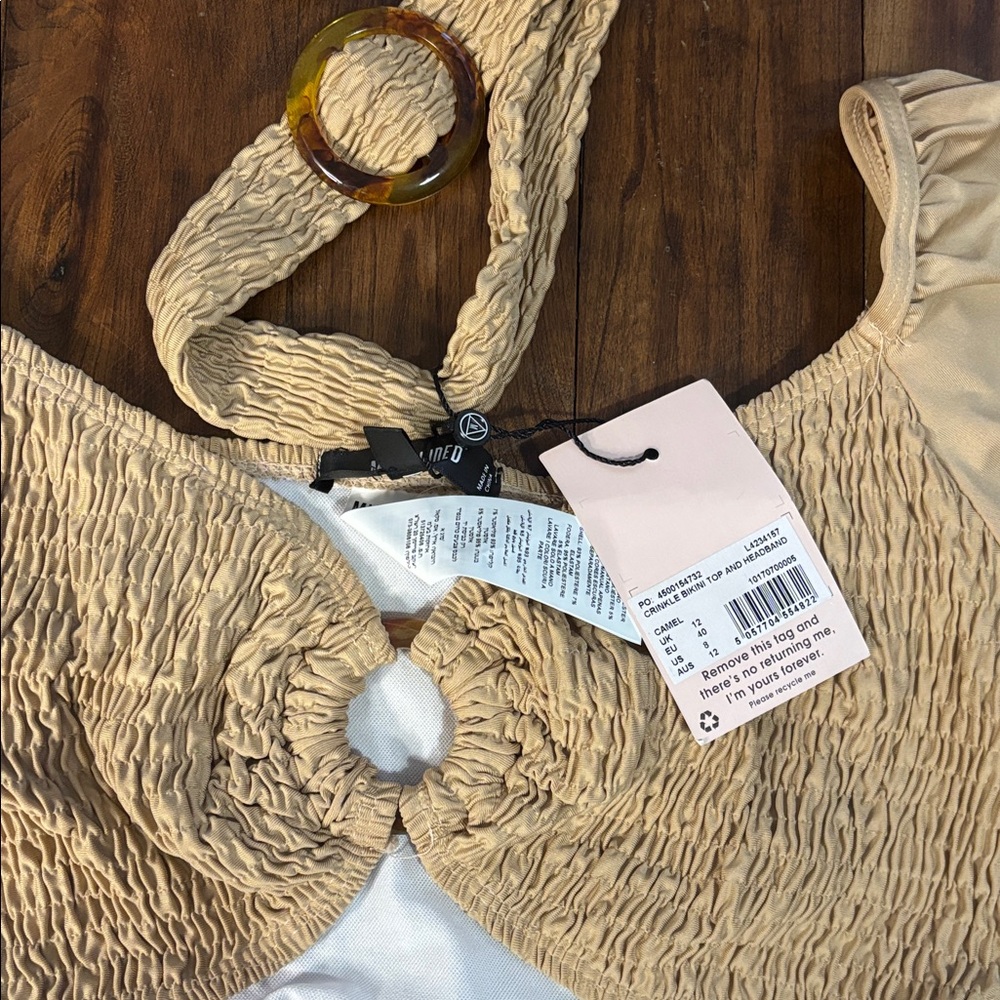 Missguided Beige Bikini Set with Headband - Picture 8 of 8